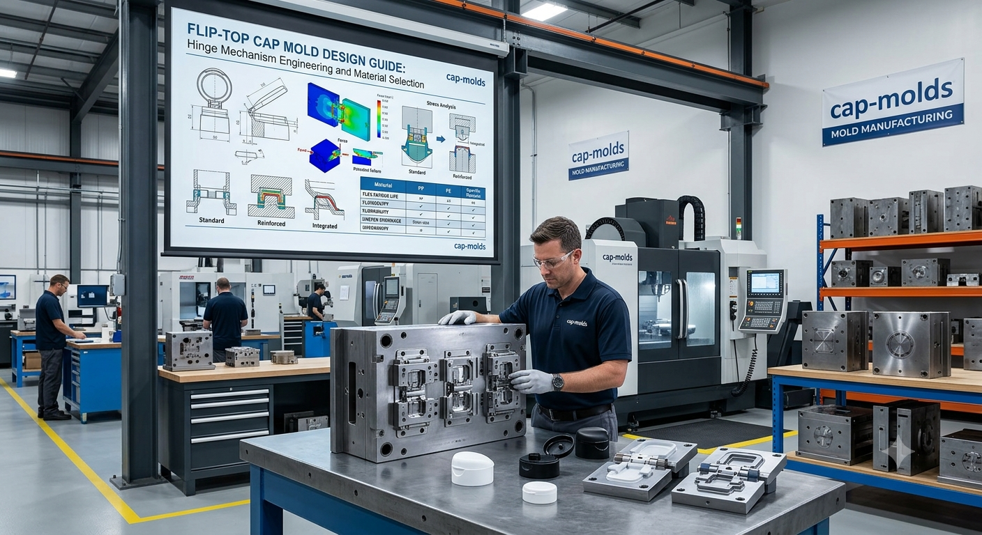 Flip-Top Cap Mold Design Guide: Hinge Mechanism Engineering and Material Selection