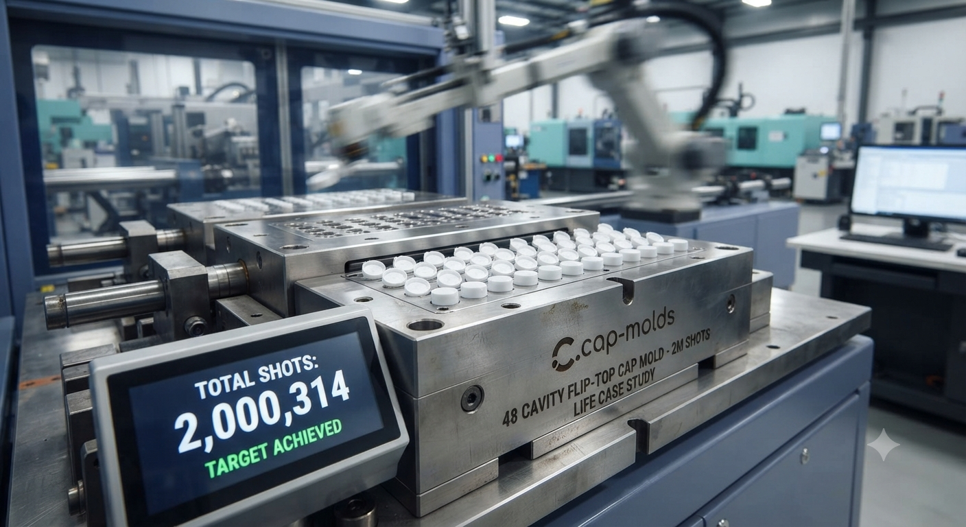 Case Study: Achieving 2 Million Shots Mold Life for a High-Volume Flip-Top Cap